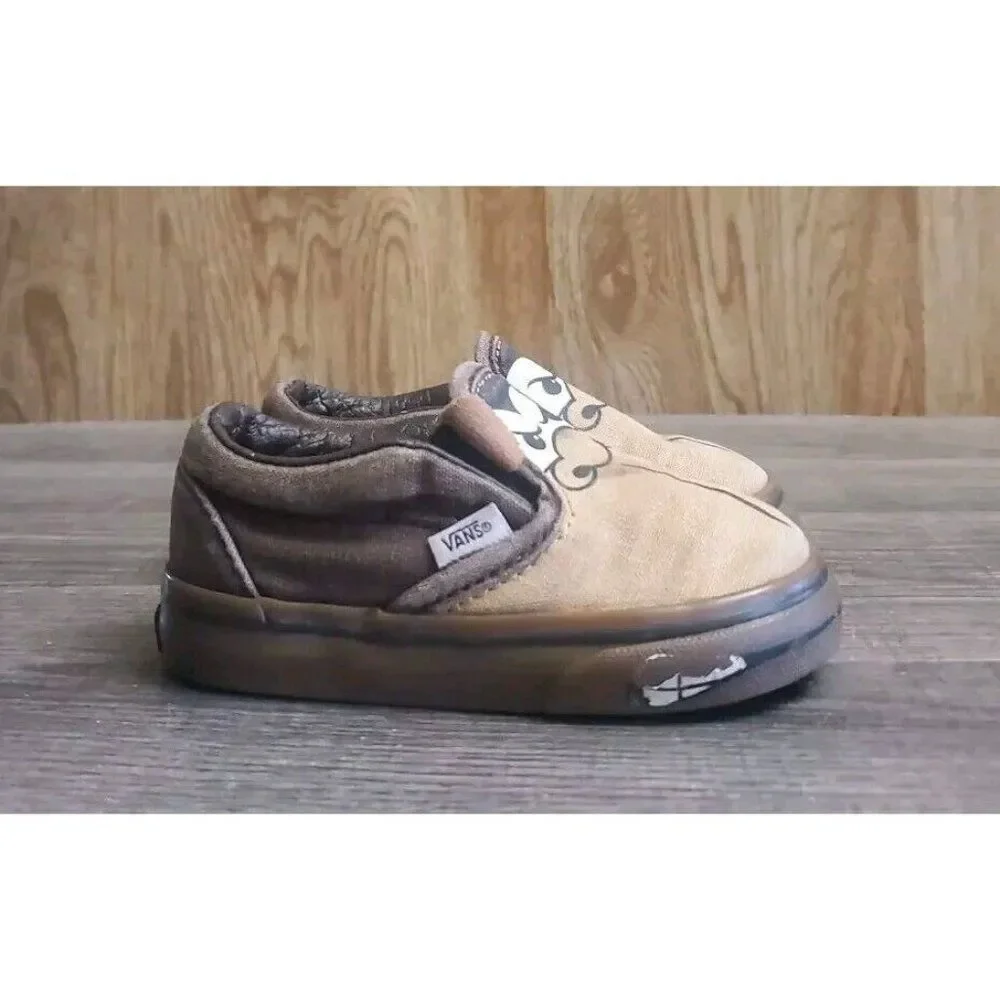Vans Slip On Monkey Off The Wall Sneakers Toddler Baby Size 5‎